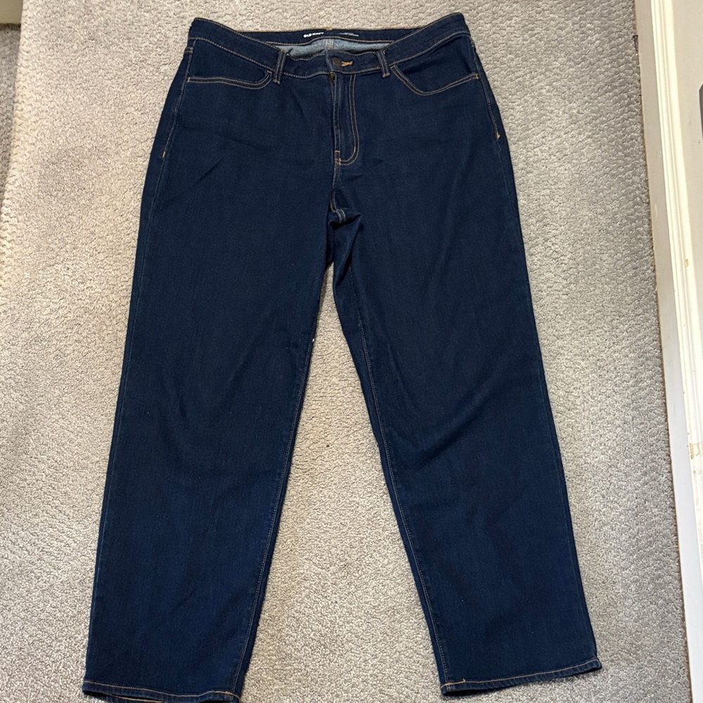Old Navy High Rise Wow Loose Dark Indigo Jeans 14